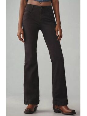 NWT Anthropologie Pilcro The Bering Demi Bootcut Pants Black